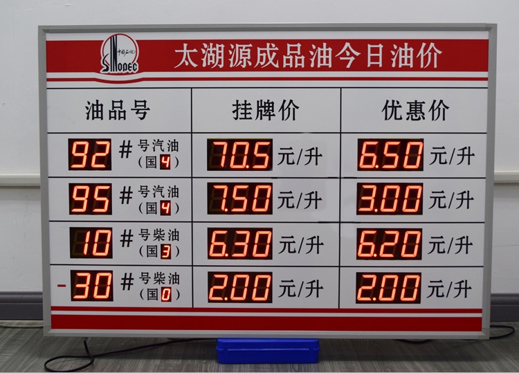 桂林油價LED顯示屏